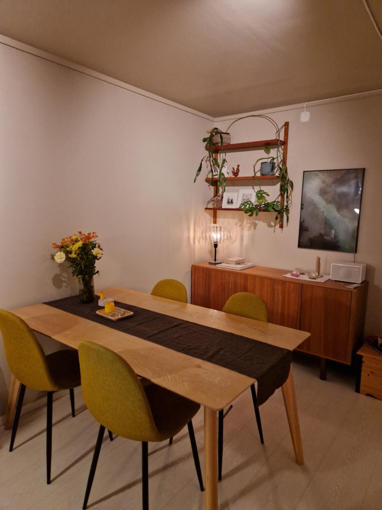 Apartment Balkong Med Utsikt Og Gratis Parkering I Garasje